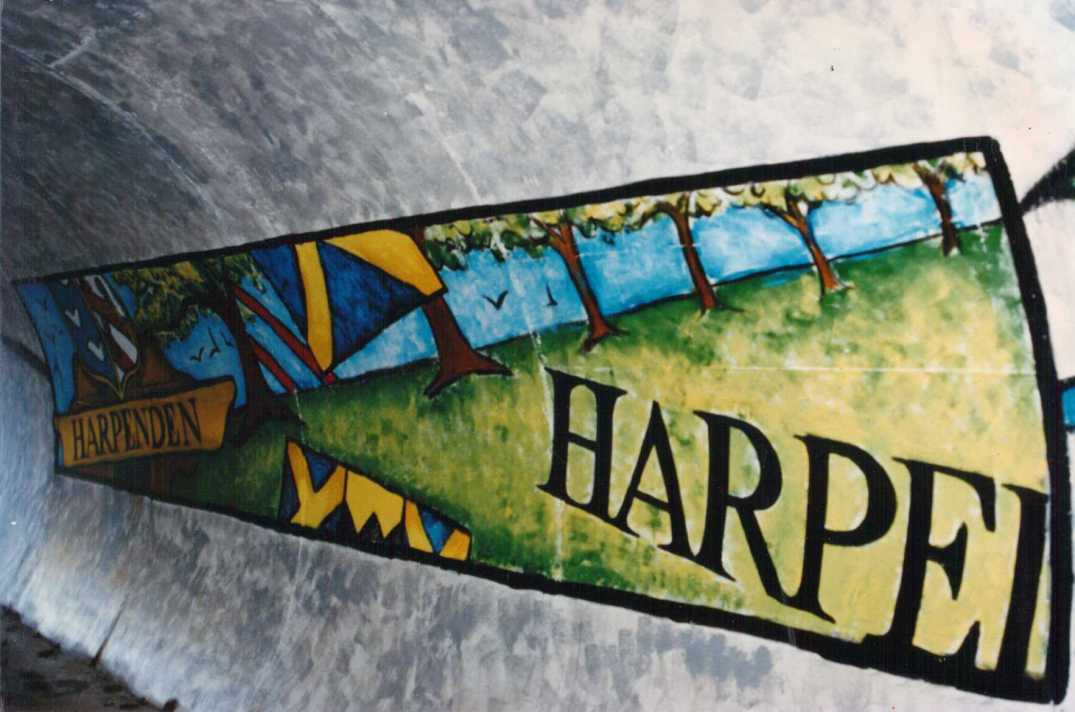 Harpenden Railway Bridge mural 1997_1