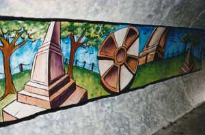 Harpenden Railway Bridge mural 1997_2