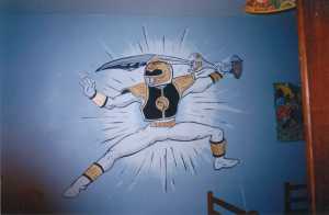 Power Rangers mural, Haverfordwest Dec 1996