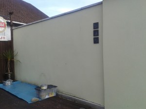 Lake Road sunset mural before